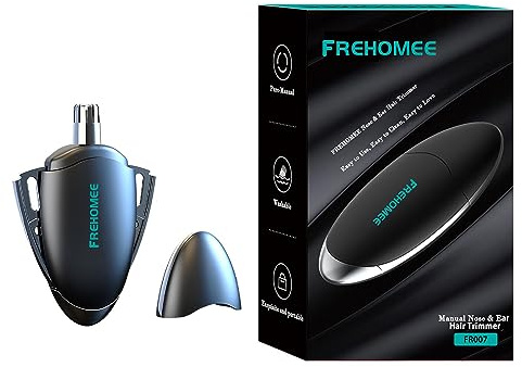 FREHOMEE Manueller Nasen- und Ohrhaarschneider für Männer und Frauen, keine Batterie, wasserdicht, tragbar und exquisit, Edelstahl