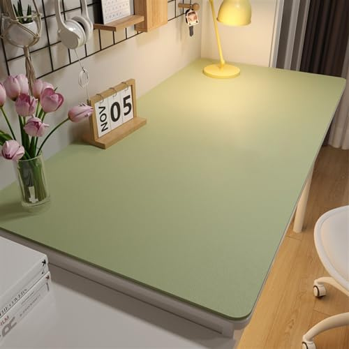 LIVEINU Schreibtischunterlage, PU-Leder-Schreibtischmatte, Multifunktionales Office Mousepad Laptop Schreibunterlage, Tisch-Schutz Unterlage für Büro Zuhause, Grün, 50x80cm