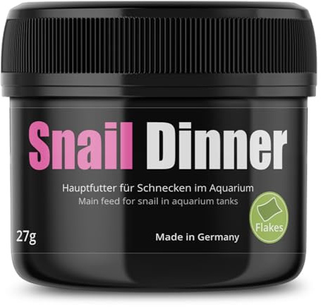 GlasGarten Snail Dinner | 27g – Premium Schneckenfutter, Hauptfutter für Süßwasser-Schnecken, aus 100% natürlichen Zutaten gepresst, schonend getrocknet