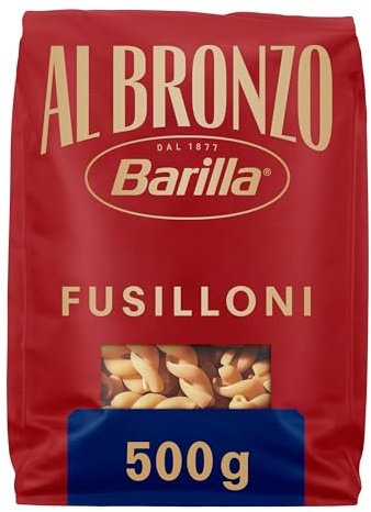 Barilla Al Bronzo Pasta Fusilloni, 500g | Nudeln aus Bronze-Formen | Saucenhaftung auf die italienische Art, 100% hochwertiger Hartweizen verleiht den vollmundigen Geschmack