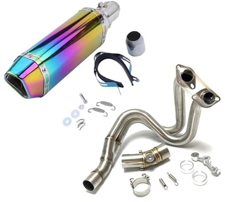 Terminal silencer accessories Motorcycle Exhaust Pipe System Modified Front Center Pipe Suitable For Kawasaki ER6N ER6F Z650 For Versys 650 2012-2018(Style 9)