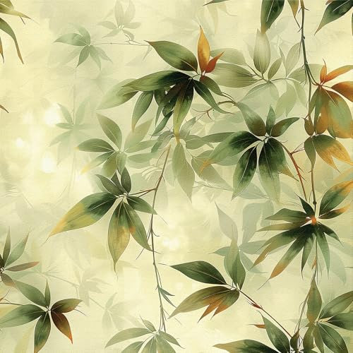 Carta da parati autoadesiva con texture floreale vintage, carta da parati staccabile e adesiva, 44X300CM, pellicola decorativa rimovibile con motivo a foglie per mobili da parete