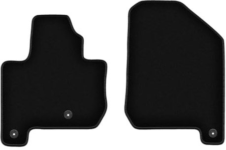 Wielganizator Velours Vorne Fußmatten passend für Kia Soul EV (2013-2019) | Qualität: Basic - Genaue Passform, rutschfeste Untregrund 2-teilig - Schwarz
