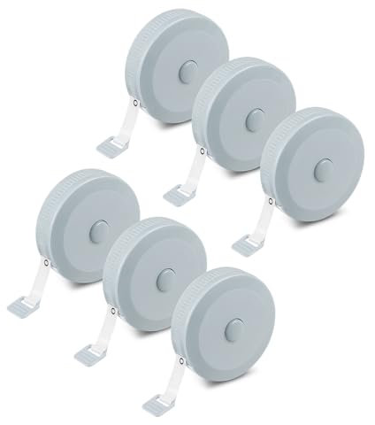 flintronic 6PCS Schneidermaßband, 150cm/60 Zoll Maßband Körper, Nähen Weiches Doppelskala, Einziehbares Weiches Maßband zum Länge, Brust, Taille (Blau)