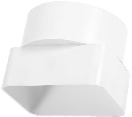 jojofuny Connettore per Tubo Rettangolare in Abs Beige, Accessorio Grondaia per Canale Pluviale, Incanala Acqua Piovana e Previene Danni, per Grondaie Esterne