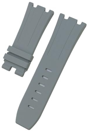BWBVHRHZY 28mm 30mm FKM Fluorkautschuk Armband Passend for AP Passend for Audemars Gürtel Passend for Piguet Passend for ROYAL OAK OFFSHORE 15710 15703 Uhrenarmband(Grey,30MM_NO BUCKLE)