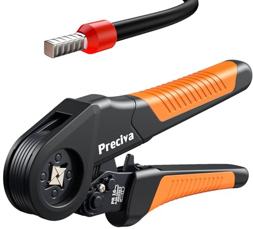 Pinza Crimpatrice,Capicorda Da 0,08-16mm²,Regolabili,Terminali Elettrici A Crimpare,Crimpatrice Capicorda,Crimpatrice Puntalini Per Uso Industriale E Fai-Da-Te