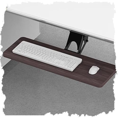 Ergonomisk tangentbordsbricka, roterande tangentbordslåda under skrivbordet, justerbar vinkel, datortangentbordsstativ med musmatta för att skriva, arbete av