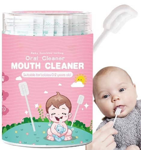 Pulitore Bocca Neonato – 30 PZ Bastoncini Di Garza Orale 12x7,5 Cm | Strumento Flessibile Per Lingua E Gengive | Cura Dentale Delicata Per L'Infanzia E Igiene Quotidiana