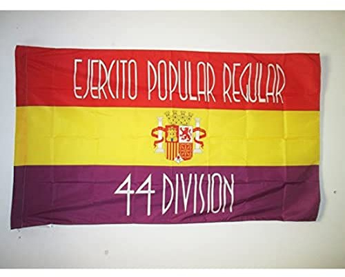 AZ FLAG Bandera del 44 Division EJÉRCITO DE LA REPÚBLICA ESPAÑOLA 90x60cm para Palo - Bandera ESPAÑOLA Republicana 60 x 90 cm