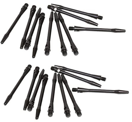 20pcs 2BA Aluminium Dartschäfte Dartpfeil-Schäfte, 53mm, Schwarz