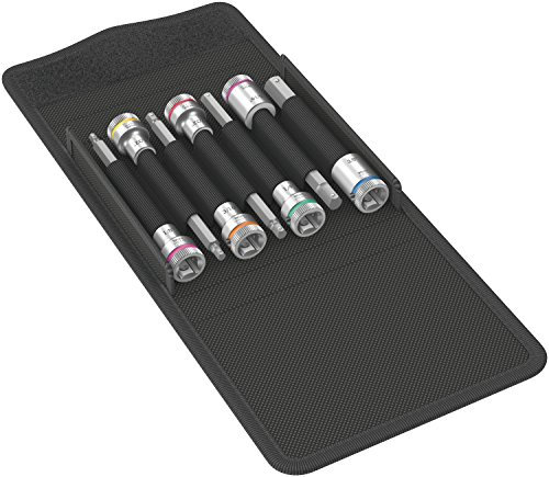 Wera 8740 B HF Imperial 1 Zyklop In-Hex-Plus holding function bit socket set, 3/8 drive, 7pc, 05003181001 , Black