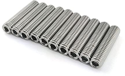 Gewindestifte Innensechskant Kegelkuppe Madenschrauben Edelstahl A2 DIN 913 (M10x10) x50