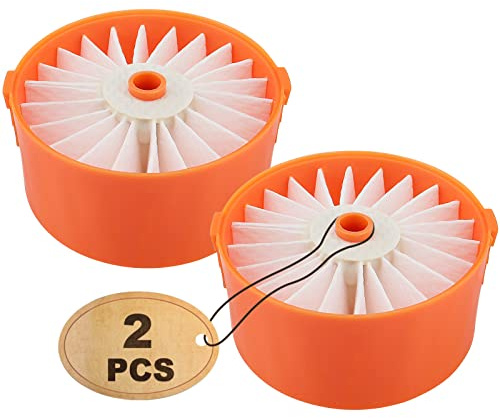 2 Pack Filter Element for BLACK DECKER BSV2020 Wireless Vacuum Cleaner Accessory