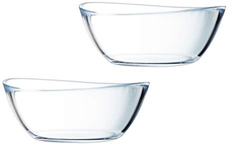 Cristal D'arques Coupelle Bowls - Dessert Ice Cream Set - 2 Pieces, Diameter 14cm