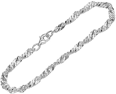 NKlaus Collier Doppel Panzerkette gedreht 925 Sterling Silber (38cm - 80cm) Breite 3,5mm