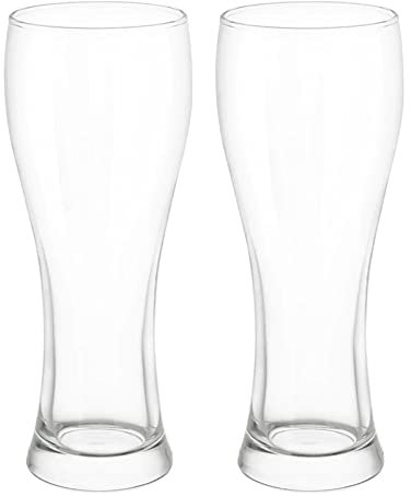 QINGGANGLING999 Glass Beer Tankards Glass Beer Mugs Big Freezable Glass Mugs 22oz Drinking Mugs Water Cups for Bar Alcohol Beverages Dishwasher Available 2 Pack Pint Mug Beer Stein