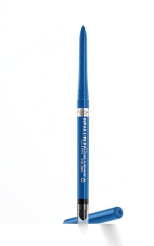 L'Oréal Paris Infaillible 36H Grip Liner, automatischer Gelstift, verwischbar mit langem Halt, wasserfest, Gel-Formel, Farbtöne: 06 Electric Blue