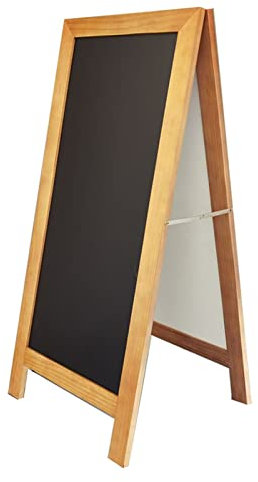 Magnetisches Kreidetafel-Schild Mit A-Rahmen, 44,9 X 101,6 Cm, Stehende Kreidetafel-Staffelei Aus Holz, Sandwich-Tafel, Doppelseitige Tafel Für Cafés, Bars, Im Freien, Speisekarte