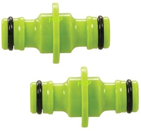 hep® Double Male Hose Connectors Extender for Join Garden Hose Pipe Tube Fits 1/2'' 12.5mm% 15mm Hose Quick Connetors for Gardening, Car Washing Pack of 2