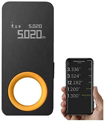 Samnuerly Mètre à Ruban Laser, télémètre Laser Intelligent, 30 m, Intelligent, écran OLED, télémètre Laser, Connexion à l'application pour Dessiner la Distance, la Surface et Le Volume