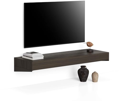 Mobili Fiver, Tv Wandregal Evolution 120x40, Nussbaum, Dunkel, Made In Italy