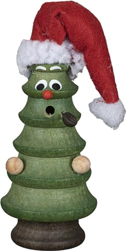 Rudolphs Schatzkiste Räucherfigur Weihnachtsbaum Wichtel 5 Räucherkerzen Tannenduft Höhe ca. 15cm NEU Rauchen Rauchfigur Rauchmann Räucherkerze Smoker Kerze Figur Mann Holz Seiffen Erzgebirge Holz