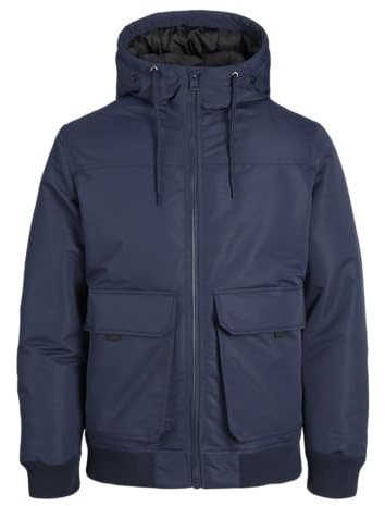 JACK&JONES PLUS herr JJCONSTRUCT Bomber PLS bomberjacka, marinblå blazer, 3XL, marinblå blazer, 3XL