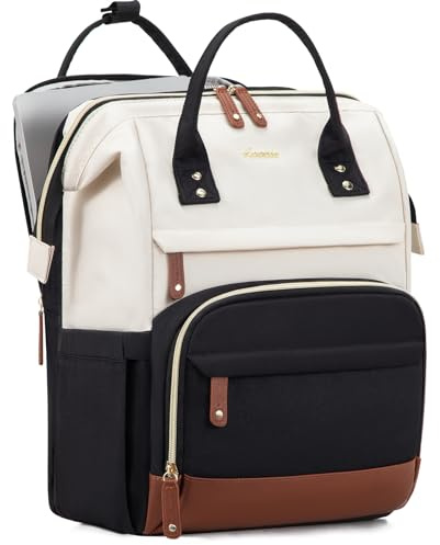 LOVEVOOK Ryggsäck för kvinnor, laptop ryggsäckar med laptopfack, 18 tum, skolryggsäck, flicka, tonåring, skolväska, ryggsäck, dagväska, vattentät för skola, resor, universitet, företag