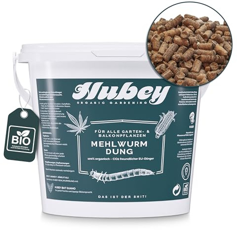 Hubey Mehlwurmdung Insektenkot, biologischer Naturdünger Universaldünger und Bodenverbesserer (1,8 kg)