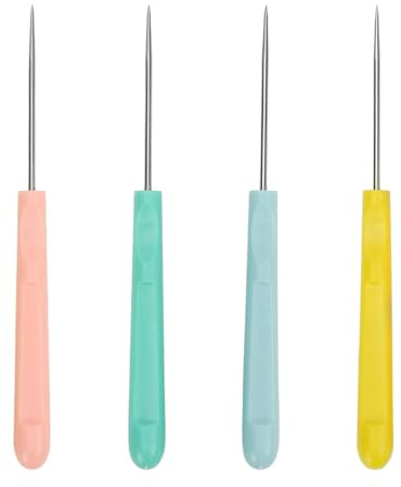 SagaSave Cake Decorating Scriber Tool, 4 Pcs Cookie Decorating Scriber Needle, DIY Baking Scribe Tool for Cookie Icing Chocolate, Random Color