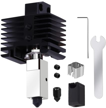 Upgrade TZ2.0 Hotend per Bambu Lab P1P/P1S/X1/X1C/X1E Hotend Assemblaggio con ugelli da 0,4 mm in acciaio temprato, blocco riscaldante in nichel rame placcato migliorato e tubo del collo
