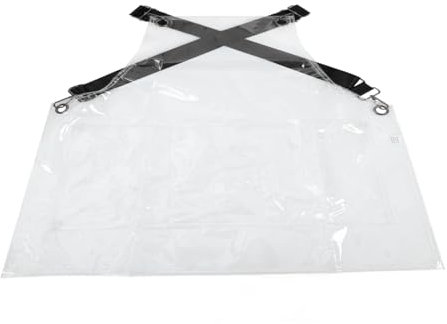 OKUMEYR Verstellbare Tpu Schürze Transparent 60cm Mit Gekreuzten Trägern Für Küche Friseur Autowaschanlage