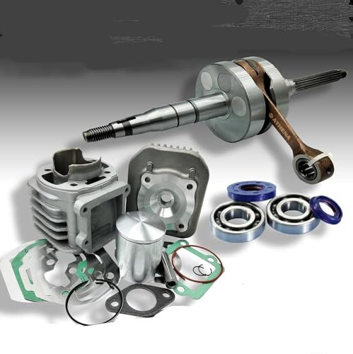 KIT GRUPPO TERMICO CILINDRO RACING ATHENA 47,6 70CC + ALBERO MOTORE SPALLE PIENE RACING ATHENA + CUSCINETTI MINARELLI VERTICALE BOOSTER SPIRIT BW'S 50