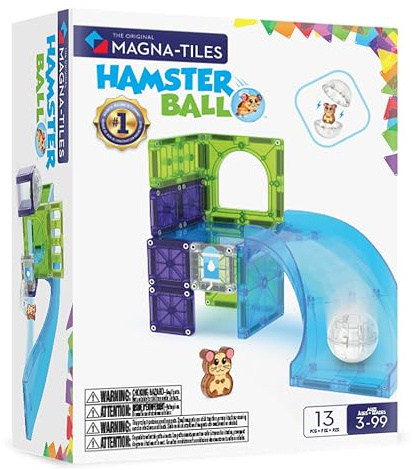 Magna-Tiles® Hamster Ball 13-Piece Magnetic Construction Set, The Original Magnetic Building Brand