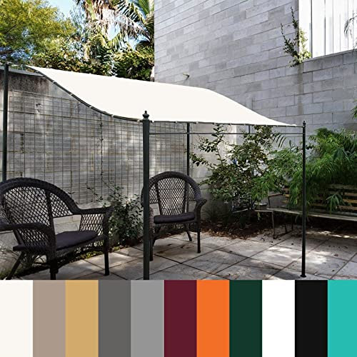 Pali parasole per vela, 2 x 5,5 m, traspirante, per esterni, giardino, patio, colore avorio, con protezione permeabile all'aria