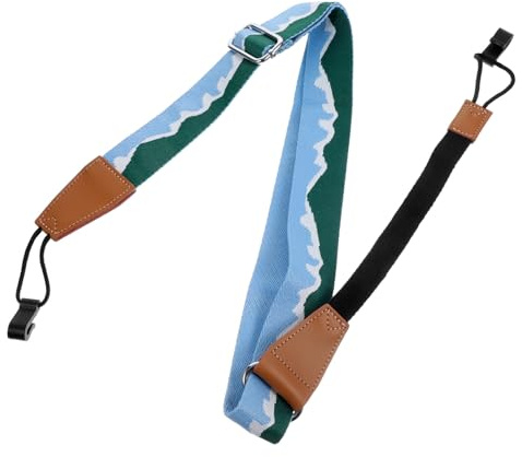 Gitarrenschultergurt Gitarrengurt Zubehör Blau für Ukulele und Gitarre | Verstellbarer Gitarrengurt, Nylon Gitarrengurt mit Abs Teilen, Gitarrenbedarf für Musiker
