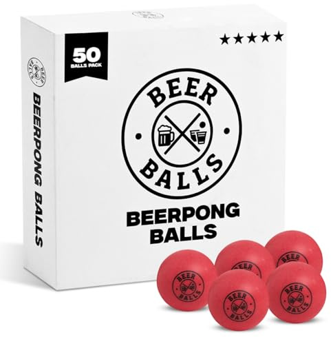 OVANA Beer Pong Bälle 40 mm in Wettkampfqualität - Tischtennisbälle für Bierpong (2,7g) Trinkspiele & Partyzubehör – Offizielle Größe, ideal für Feiern, Studentenpartys & Festivals