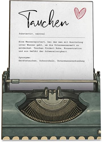 Generisch Tauchen Karte Definition Tauchen Holzkarte - Geburtstagskarte mit Umschlag - stilvolle Tauchen-Grußkarte, besonderer Gruß, der Freude bereitet, Grußkarte für Familie und Freunde