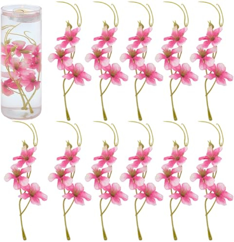 SUNNYCLUE 30 pz Fiori Artificiali per Candele Galleggianti Piccoli Fiori di Ciliegio Rosa Fiori Finti Mini Fiori di Prugno Artificiali Riempitivi per Vasi per Centrotavola Tavolo Bomboniere per Feste