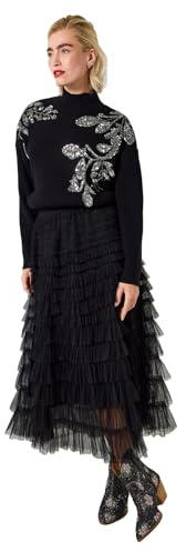 Joe Browns Women's Funnel Neck Rib Knit Jumper Pullover Sweater