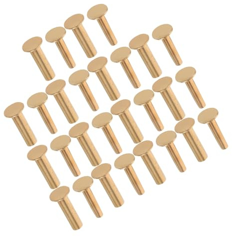 SHINEOFI Rivets pour Manche de Couteau en Cuivre 14 Paires Fixation Sécurisée pour Outils Cuisine pour Réparations DIY et Montage de Manches