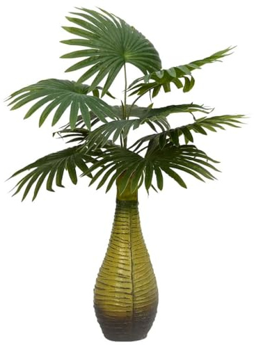 Genérico Planta de Palma Artificial 9 Hojas 65 cm Verde,Casa y jardín,Decoración,Flora Artificial,4103582