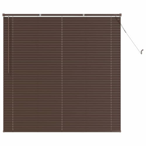 vidaXL Tenda Veneziana Marrone Scuro 160 x 150 cm 25 mm PVC