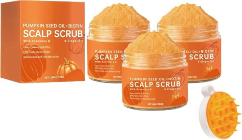 Scrub per il Cuoio Capelluto, Scrub per il Cuoio Capelluto con Spazzola, Nutriente Detergente Profondo, Rimuove le Impurità e Promuove Capelli Sani,3pcs