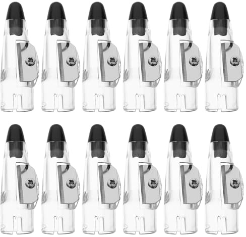 minkissy 30 Sacapuntas Manuales para Delineador de Ojos y Labios, Afilador Plástico para Lápices Cosméticos, Tamaño Compacto, Color Transparente, Kit 30 Piezas Adecuado para Maquillaje