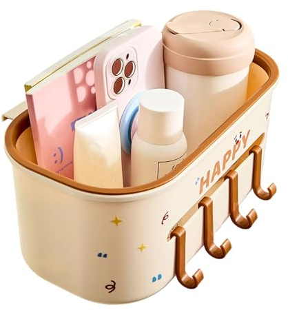 Organizador de mesita de noche – Soporte para de pañuelos con gancho de almacenamiento, organizador de control remoto de rejilla de cama, colgador de bolsillos laterales montables | CaddyY de