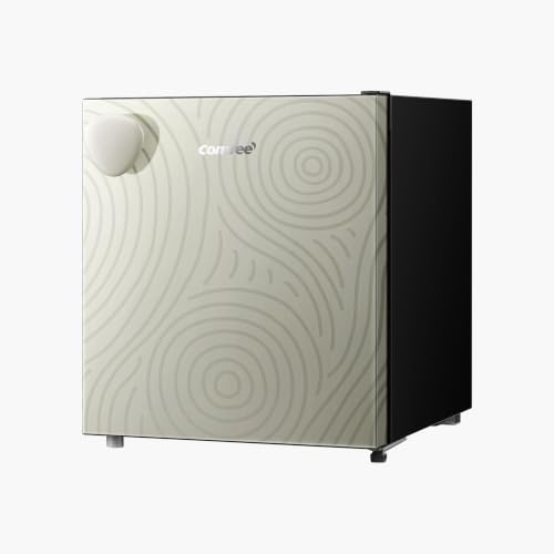 COMFEE' 43L Refrigerador Mini Compact, 1 Puerta, Chill Box (0~10°C), Verde | Compartimiento Enfriador, Temperatura Control, Bajo Ruido, Diseño Retro, Refrigeración Rápida, Ideal para Casa y Oficina