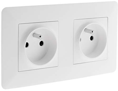 Zenitech - Prise double 16A - Blanc - Artezo