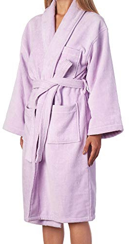 Alpine Swiss Blair Womens Cotton Terry Cloth Bathrobe Shawl Collar Velour Spa Robe LIL SM